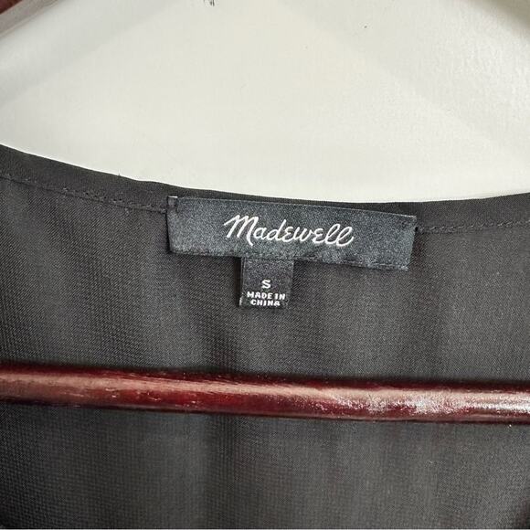 Madewell Black Tank Pleated Top SZ S - Picture 5 of 11